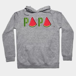 Papa Watermelon Summer Fruit Watermelon Slice Fathers Day Hoodie